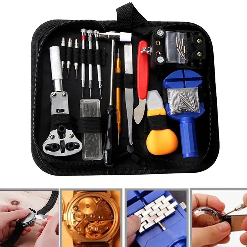 

147Pcs Watch Repair Tool Kit Watchmaker Case Link Pin Remover Opener Practical Watch Accessories Spring Bar Remover