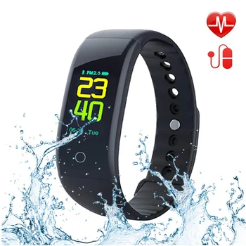 

Smart Watch, Fitness Tracker with Heart Rate Monitor & Blood Pressure Monitor & IP67 Waterproof, Smartwatch for iOS & Android