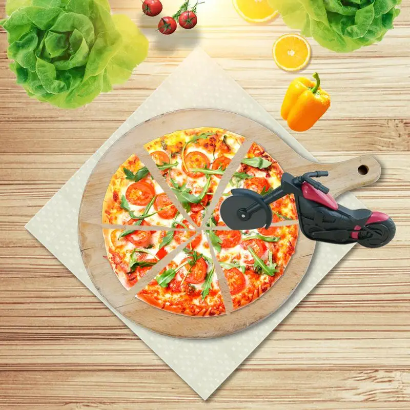 Motorcycle Pizza Cutter Innovative Pizza Wheel Roller Tool Bicycle Pizza Cut Tool Stainless Steel Pizza Cutter