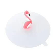 11 см Прозрачная силиконовая крышка чашки прекрасные крышки Фламинго Кружка Крышка Анти-пыль напиток крышка чашки
