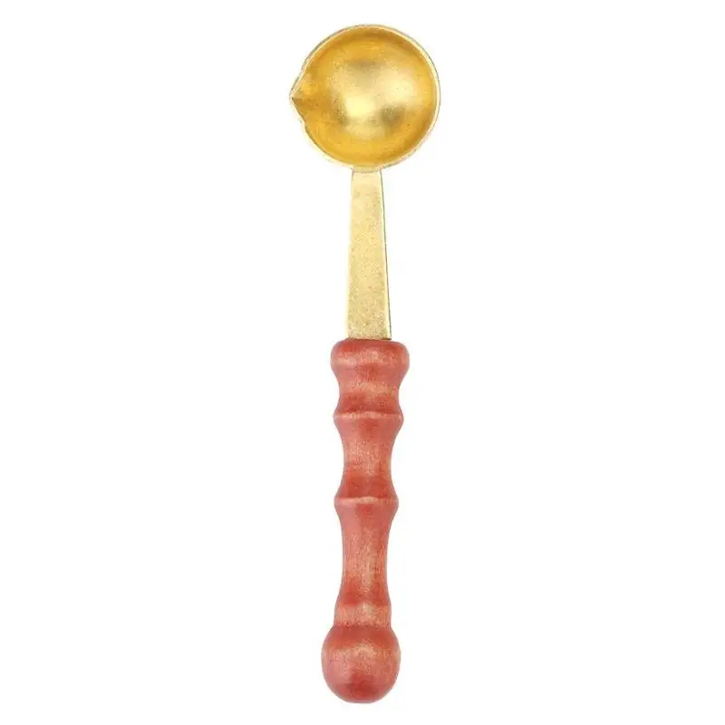 

Vintage Sealing Stamp Spoon Wooden Handle Wax Melting Spoons for Cards Scrapbooking Tool Scrapbooking & Stamping
