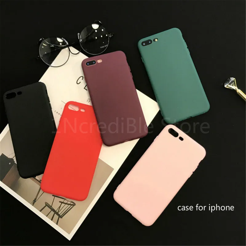 Силиконовые чехлы для телефонов IPhone 6 6s 7 8 Plus матовый мягкий чехол 5 5s SE X XR XS MAX