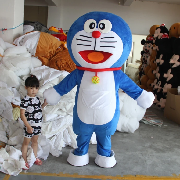 Костюм талисман Doraemon модель Robocat с большим искусственным рисунком модное платье