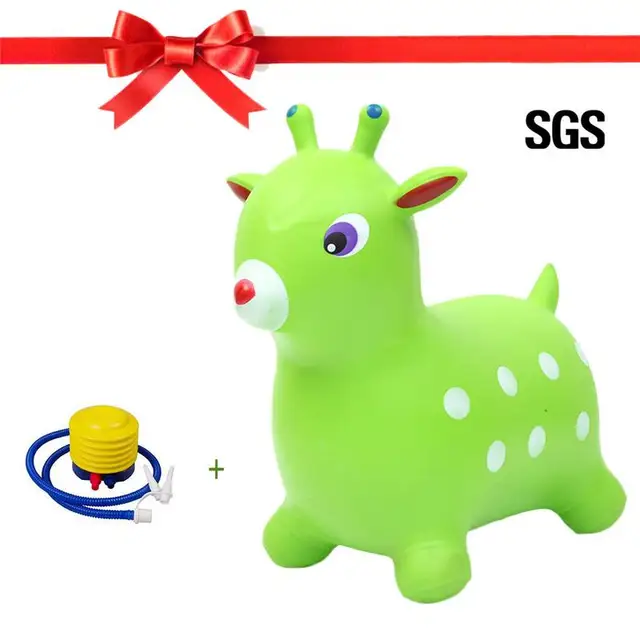 Kids ride on toys Animal Bouncy Horse Hopper Toys Inflatable Bouncer Jumping toys for baby infant bebe 1