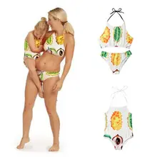 Лидер продаж; Семейные женские бикини для девочек с открытой спиной; купальный костюм; Купальник; пляжная одежда