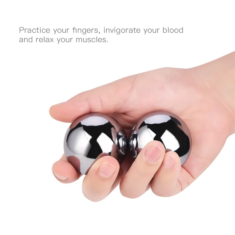 2 шт. шарики Baoding китайские для снятия стресса здоровья 39 мм металлический