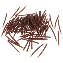 100 шт. 53 мм erminal для ловли карпа, противозапутывающие рукава, соединяются с рыболовным крюком коричневого цвета, предотвращают спутывание снастей