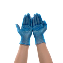 200 шт lti ПВХ/виниловые перчатки синие одноразовые перчатки пищевого качества для DIY/приготовления пищи/ремонтных работ пластик