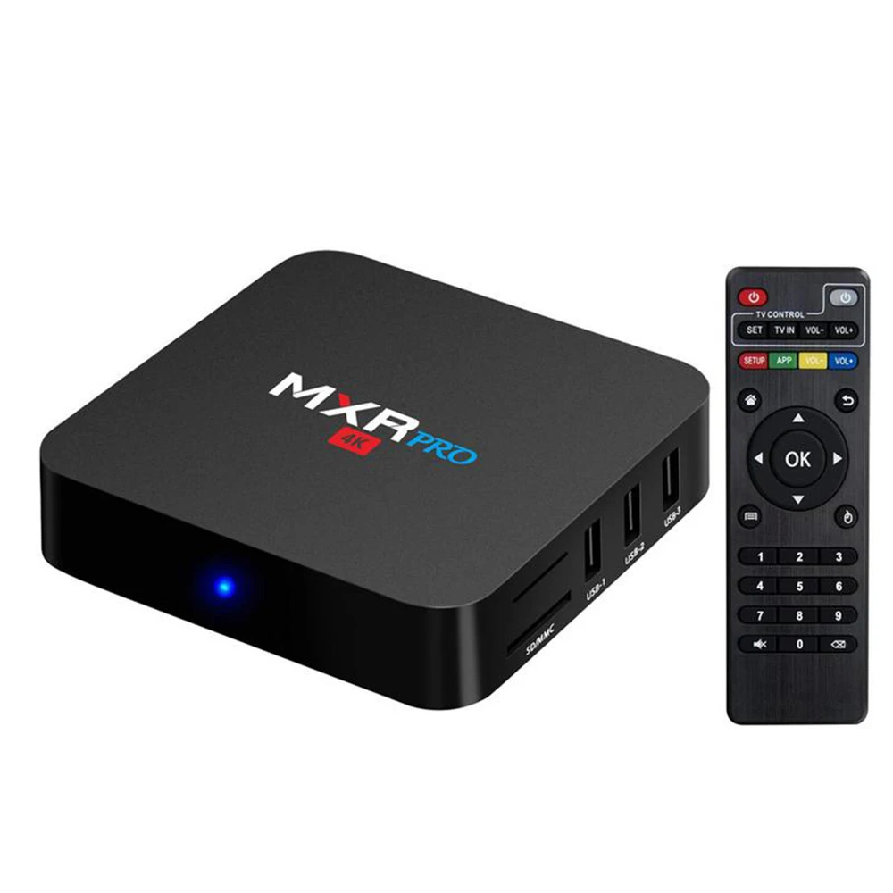 4Gb Ram 32Gb Rom Max Mxr Pro Android 7.1 Smart Tv Box Rk3328 Quad Core 2.4Ghz Wifi Vp9 H.265 Uhd Mxrpro 4K Player
