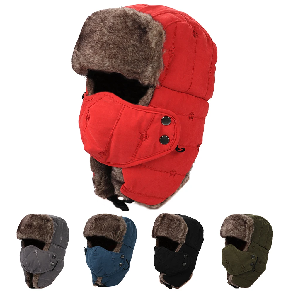 Зимняя ветрозащитная шапка для походов, для охоты, альпинизма, катания на коньках, для женщин и мужчин, водонепроницаемая теплая шапка с маской, ушанками