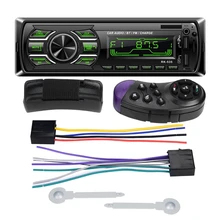 Автомобильное fm-радио с фиксированной панелью постоянного тока 12 В, аудио Bluetooth, автомобильное зарядное устройство, двойные usb порты, поддержка SD карты с ЖК-дисплеем