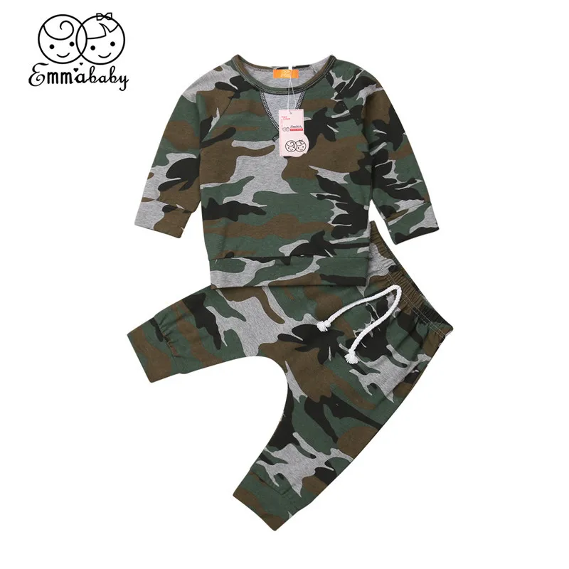 

Newborn Baby Boy Clothing set Camouflage Cotton Top T-shirt+Pants Casual Toddler bebe boys Clothes Tracksuit Outfit sets
