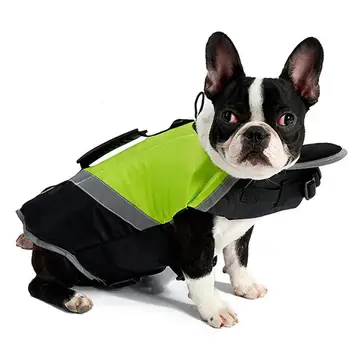 

Pet Life Jacket Swimming Vest With Reflective Strip Adjustable Straps Strong Buoyance Professional Swimming Clothing For Dogs