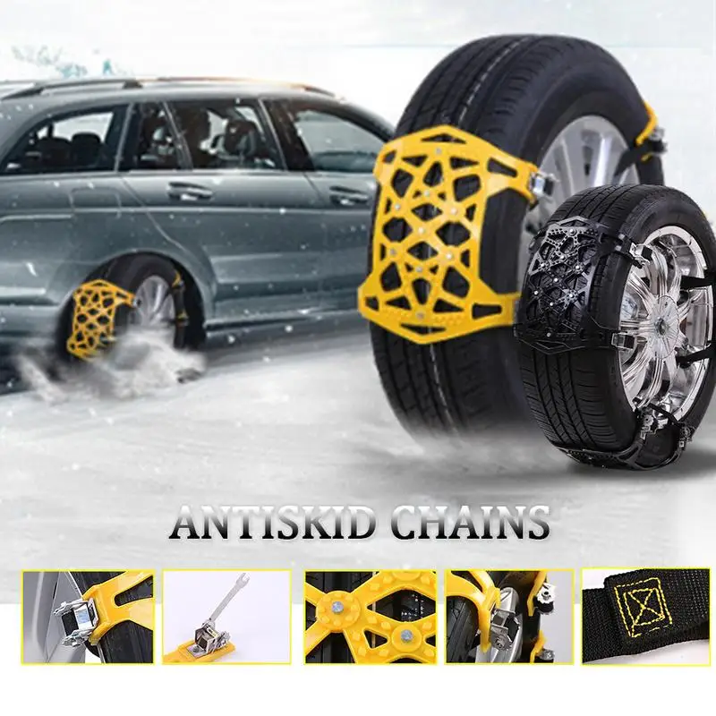 Car Anti Skid Chain Universal Portable Thickening Widened Snow Antiskid Chain Tire Chains Snow