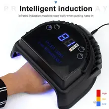 Лампы для ногтей 64 W ногтей сушилка для гель Лаки 36 шт. Светодиодный УФ-лампы для ногтей ЖК-дисплей Дисплей беспроводные и Перезаряжаемые таймеры ногтей лампы для отверждения