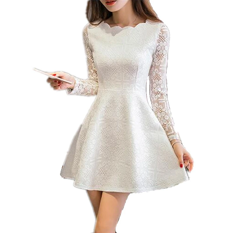 white dentelle dress