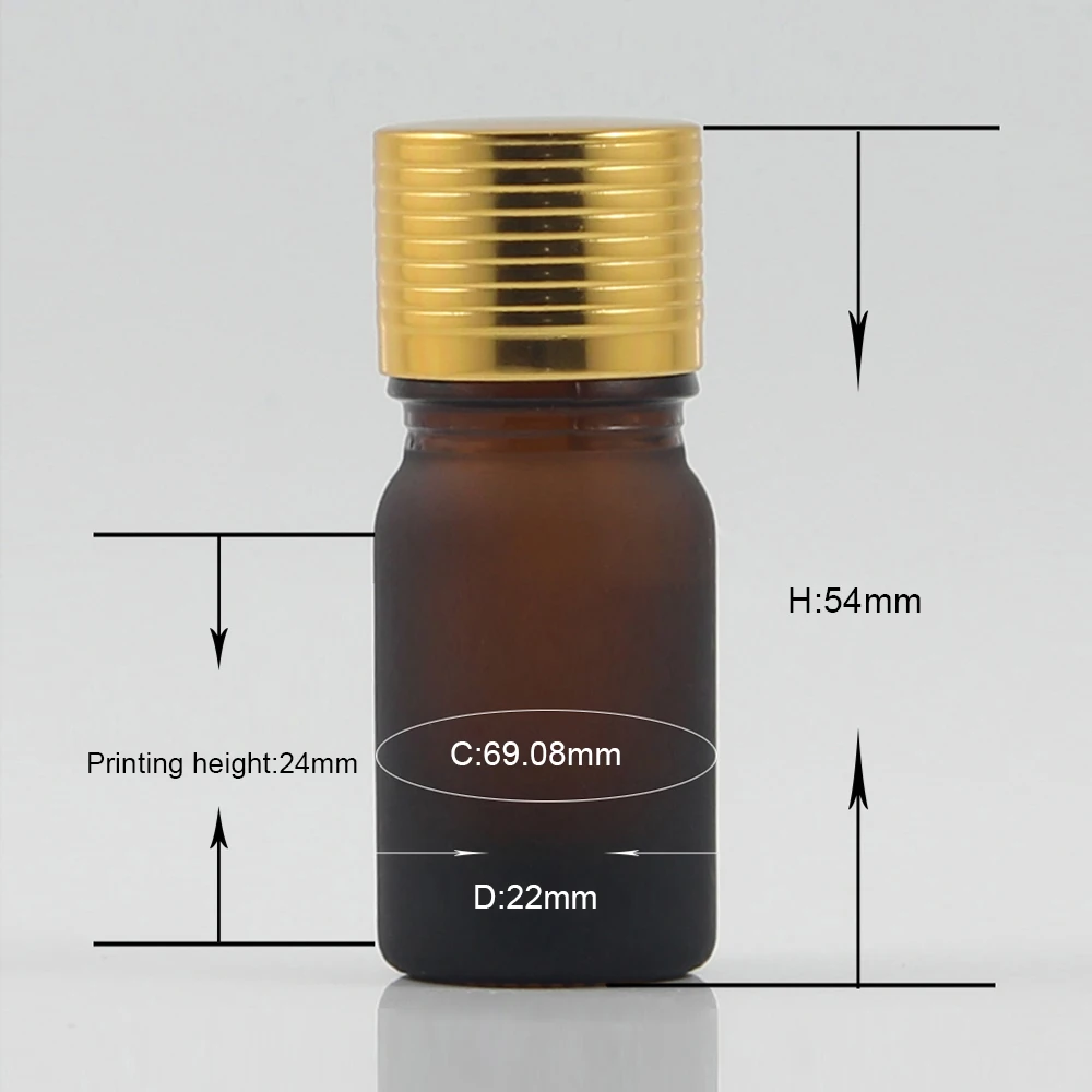 

5ML Mini Glass Vial Inner Plug Bottle 5ml cosmetic packaging fancy essential oil glass bottle