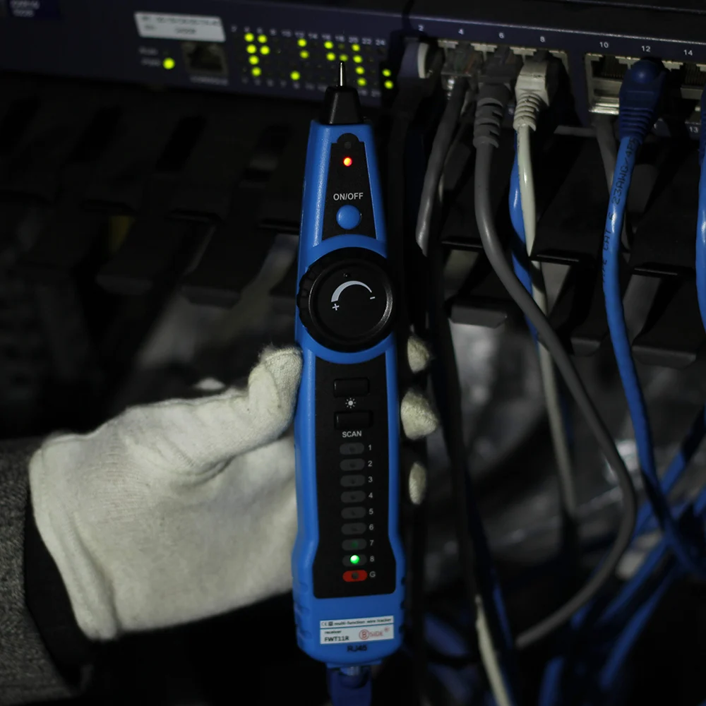 BSIDE FWT11 ручной RJ11 RJ45 Cat5 тестер для телефонного кабеля Тонер детектор локальной