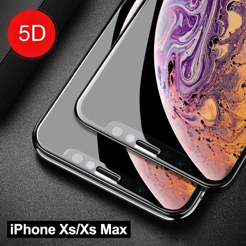  KISSCASE 5D Kratz Gehärtetem Glas Film Screen Protector für iphone X/XS/XR/XS MAX HD 9H Härte Volls
