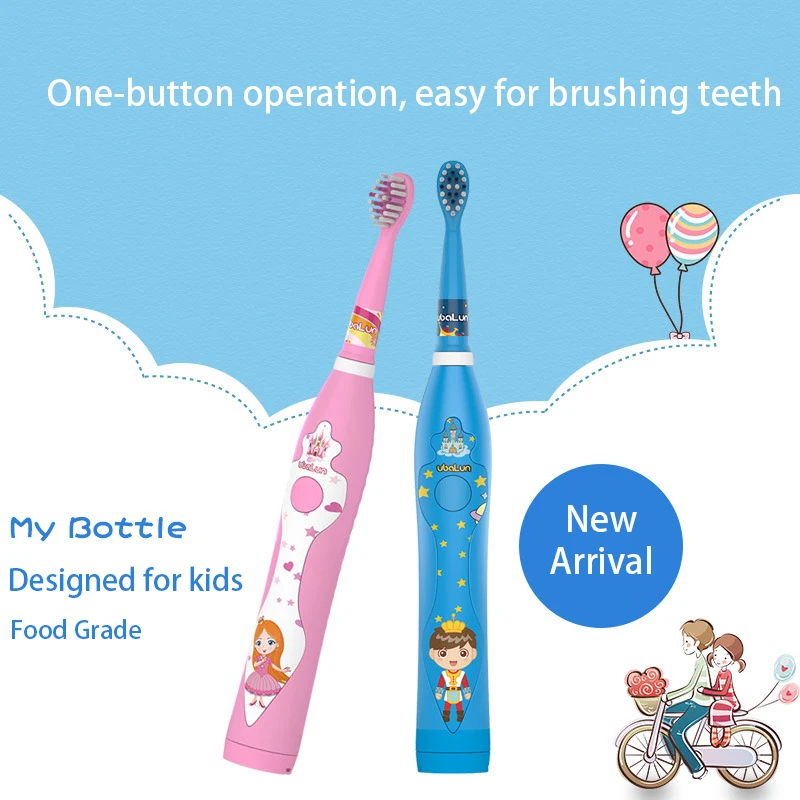 UBALUN электрическая зубная щетка для детей перезаряжаемая зубная щетка Sonic USB портативное зарядное устройство Зарядка 4 головки зубная щетка электрическая