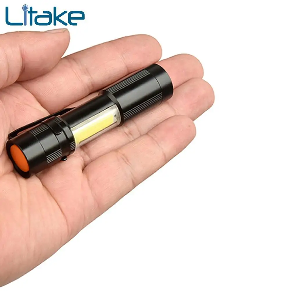 

Mini XPE+COB LED Flashlight Portable not ZOOM Pocket torchflashlight Use AAA Battery Waterproof in life Lighting lantern