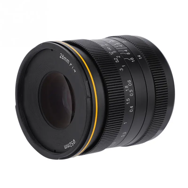 

Kamlan 28mm f1.4 Wide Angle APS-C Large Aperture Manual Fo-cus Lens for Mirrorless Cameras New 2018 Professional High Quality