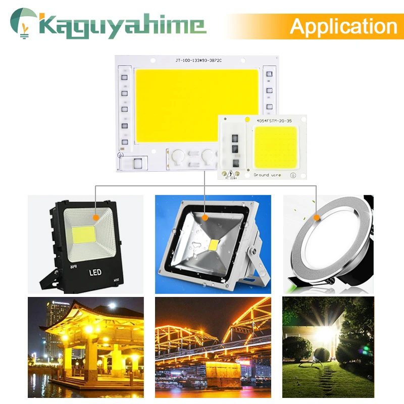 Kaguyahime LED Chip Integrated COB Chip AC 220V 100W 50W 30W 20W 5W Smart IC Driver Grow Chip For DIY Floodlight Projector