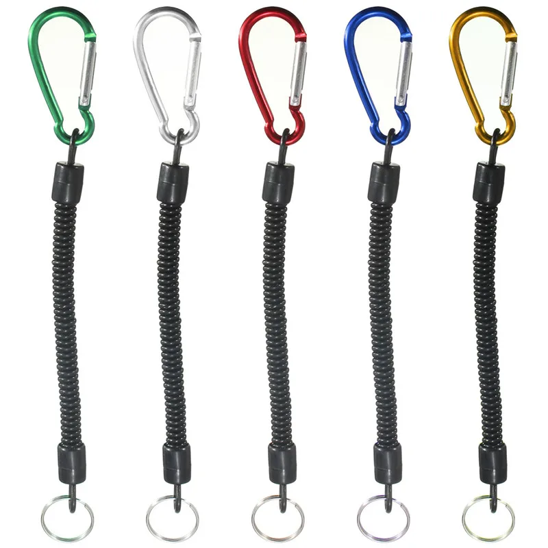 

5PCS Fishing rope Lanyards Boating Kayak Camping Secure Pliers Lip Grips Tackle Tools Fishing straps With Carabiner