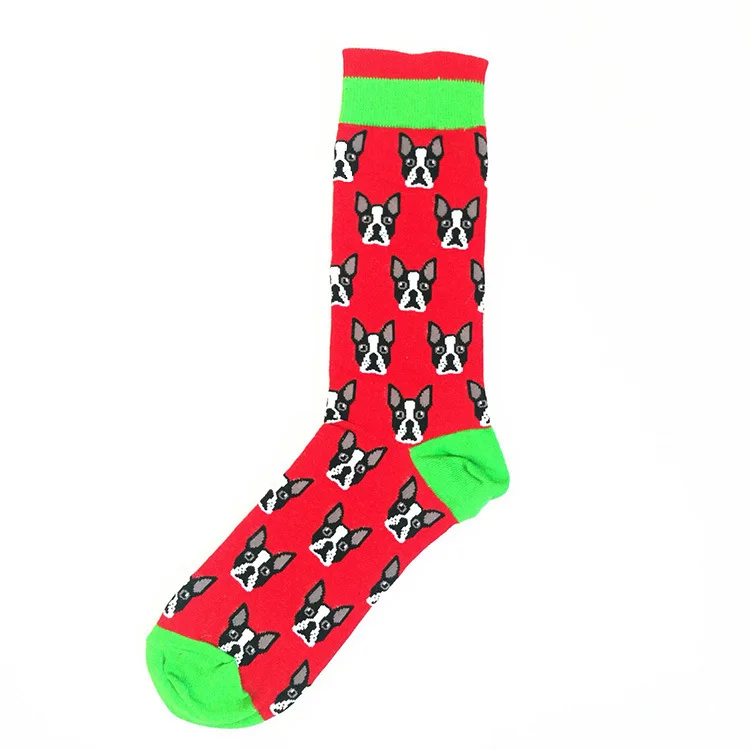 PEONFLY/мужские носки, японский стиль, хлопковые Разноцветные носки в полоску с забавными радужными рисунками, носки для покера, повседневные носки, Calcetines Hombre