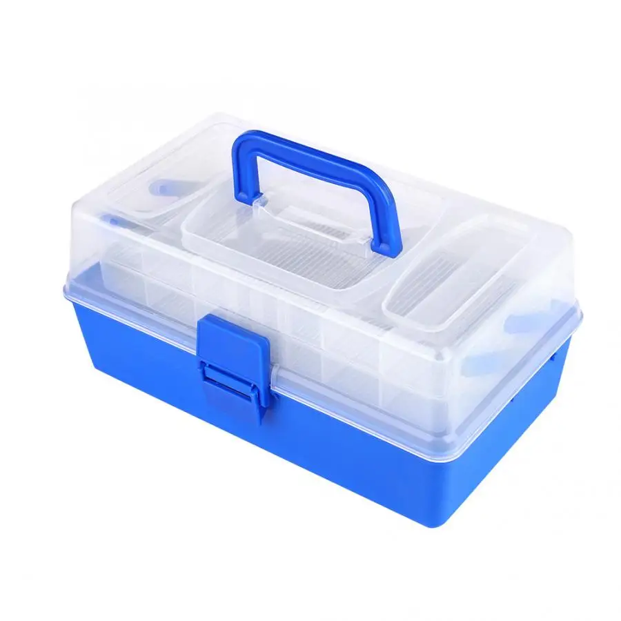 

3 Layers Plastic Fishing Tackle Accessory Storage Hodler Box Multifunctional Home Storage Case Organizer