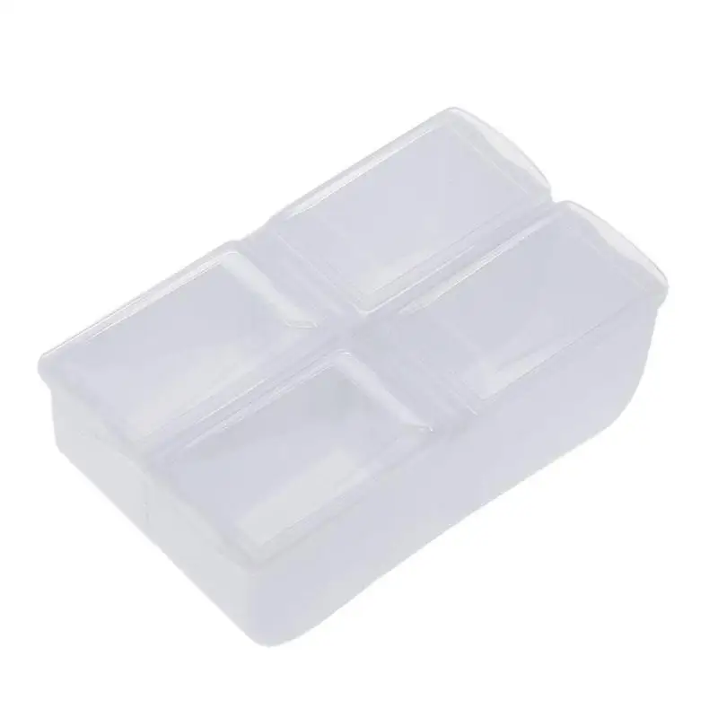 

Portable 4 Grids Medicine Box Plastic Jewelry Storage Box Tablets Container