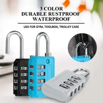 

Mini 4 Digital Combination Safety Security Padlock Number Luggage Travel Code Drawer Lock