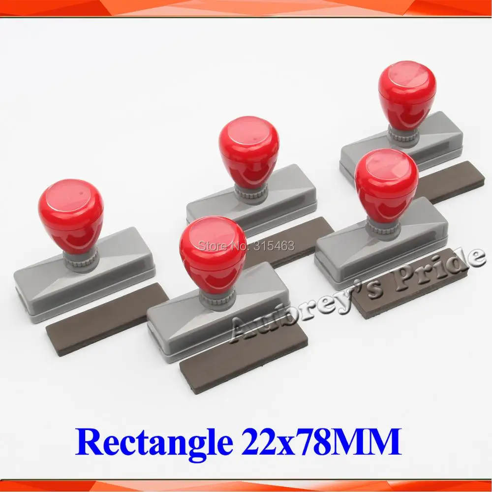 

5Pcs Rectangle HA 22x78mm Holder Stamp Shell+7mm Rubber Pad for Photosensitive Portrait Flash Machine Stamping Making Seal
