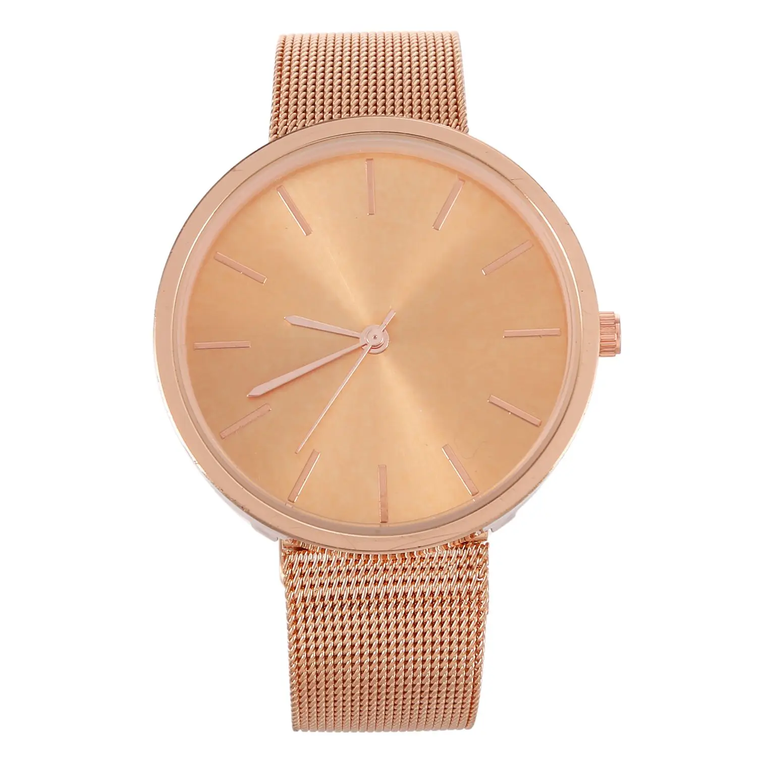 

VANSVAR Brand Fashion Rose Mesh Band Wrist Watch Casual Women Quartz Watches Gift