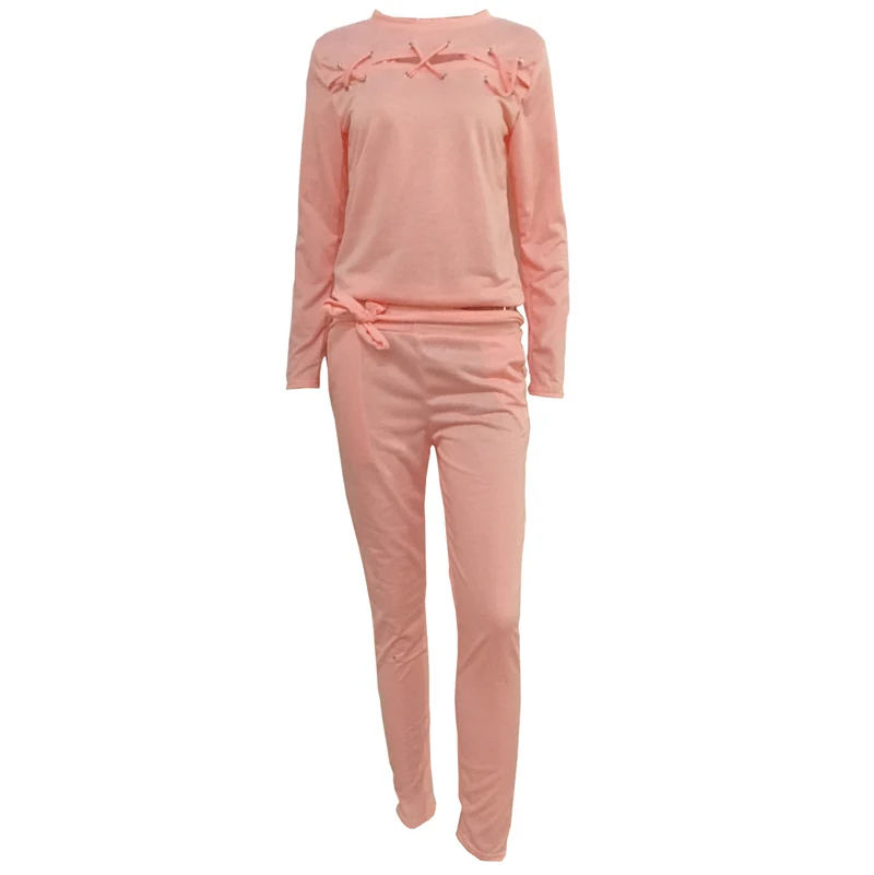 

2017 Women's 2Pcs Casual Sport Tops Sweatshirt Track Pants Sweat Suits Tracksuit