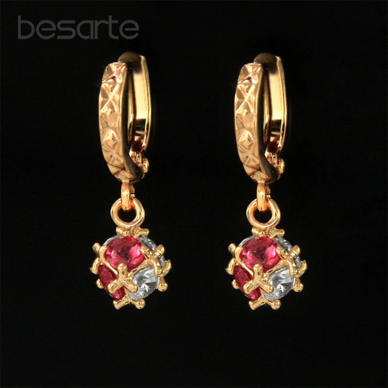 Zircone Oro Earing Orecchini Lunghi Per Le Donne Boucle D' Oreille Femme Ohhringe Pendiente Largos Aros Oorbellen Orecchini Donna E2447