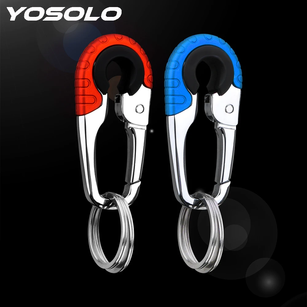 

YOSOLO Men's Fashion Metal Key Ring Keyring Car Keychain Key Chain Birthday Gift Creative Key Holder Auto Accessories