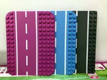 

Big Particle Building Blocks Base Plate Compatible Duploed City Highway Road Baseplate For Large Blocks DIY Block Kids Toy