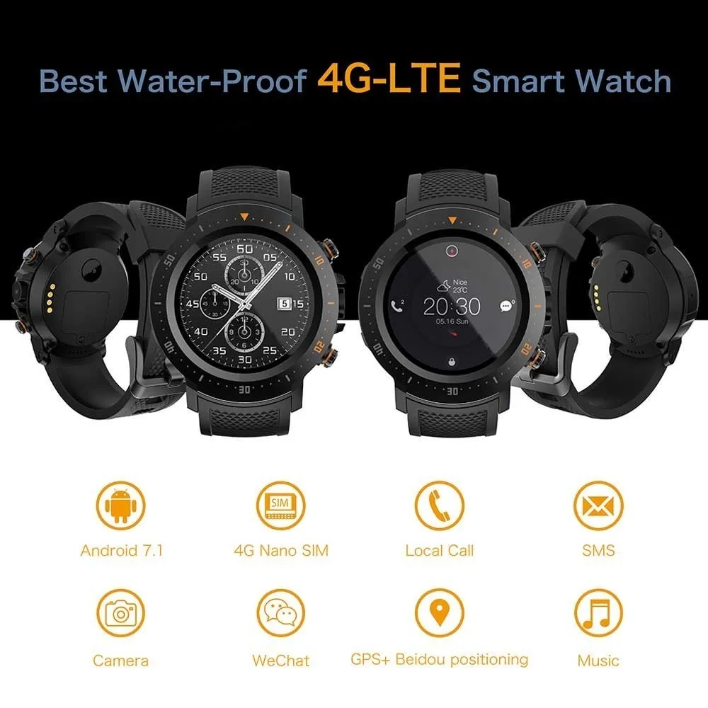 LOKMAT Bluetooth SmartWatch 1GB/16GB Heart Rate monitor 4G Waterproof WIFI GPS Men Clock Android Smart watch For ios LOKMAT Bluetooth SmartWatch 1GB/16GB Heart Rate monitor 4G Waterproof WIFI GPS Men Clock Android Smart watch For ios