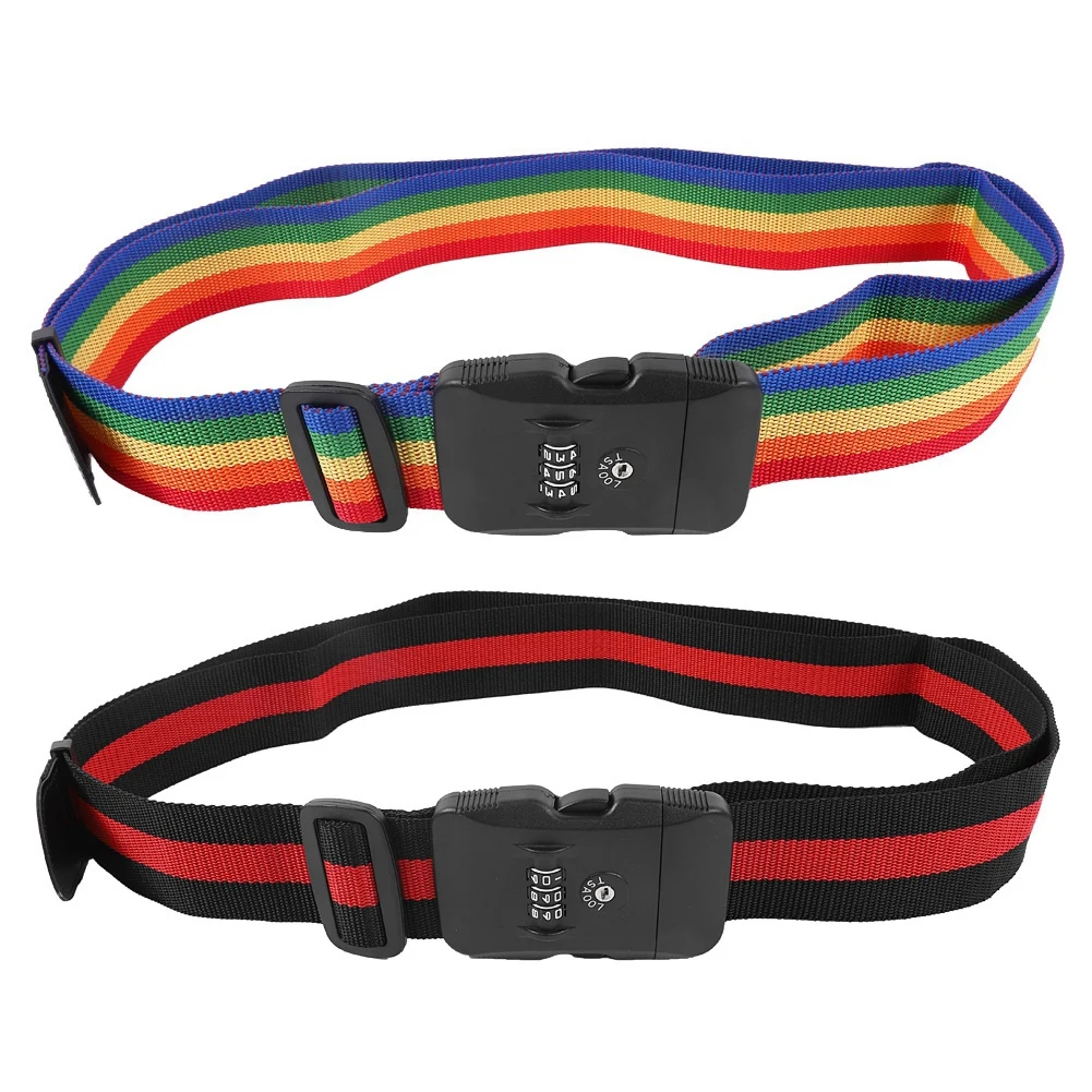 

Luggage Strap Cross Straps Travel Suitcase Belt TSA Combination Lock Colorful
