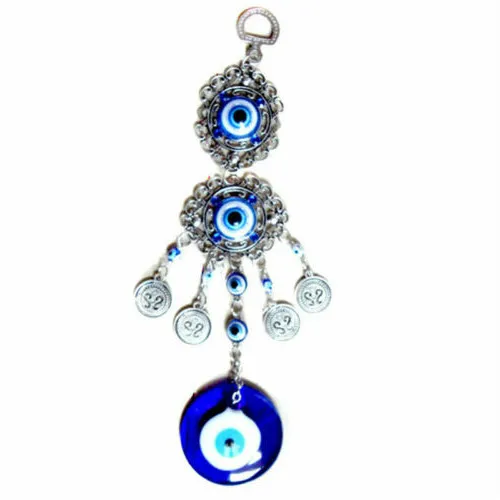 

Blue Evil Eye Amulet Protection Turkish Wall Hanging Blessing Lucky Home Decor
