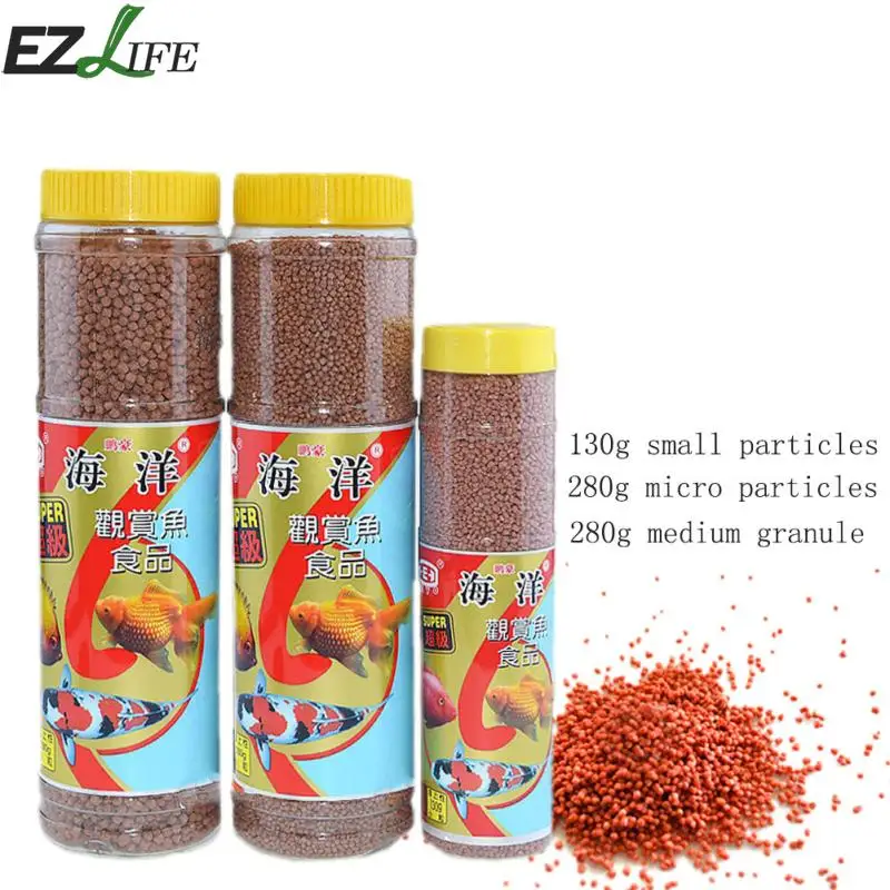 130g/280g Aquarium Tank Fish Tropical Fish Food High Protein Parrot