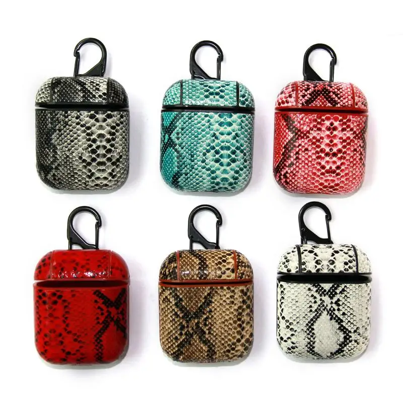 

Shockproof Case Portable Protective Leather Cover For Airpods Charging Case With Anti-Lost Carabiner