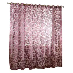 LBER жаккард 3d Grande штора с цветами с петелькой для гостиной фиолетовый