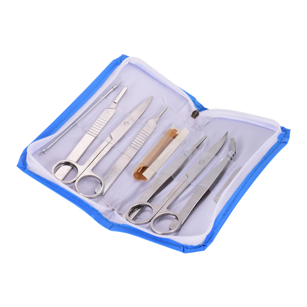7Pcs Anatomy Biology Lab Dissection Kit Tools with 2 Scalpel Blades for