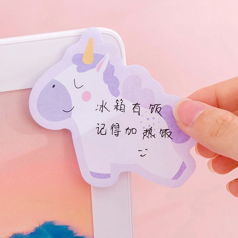 30 листов Kawaii Единорог блокноты липкие милые для детей Подарки обратно в школу