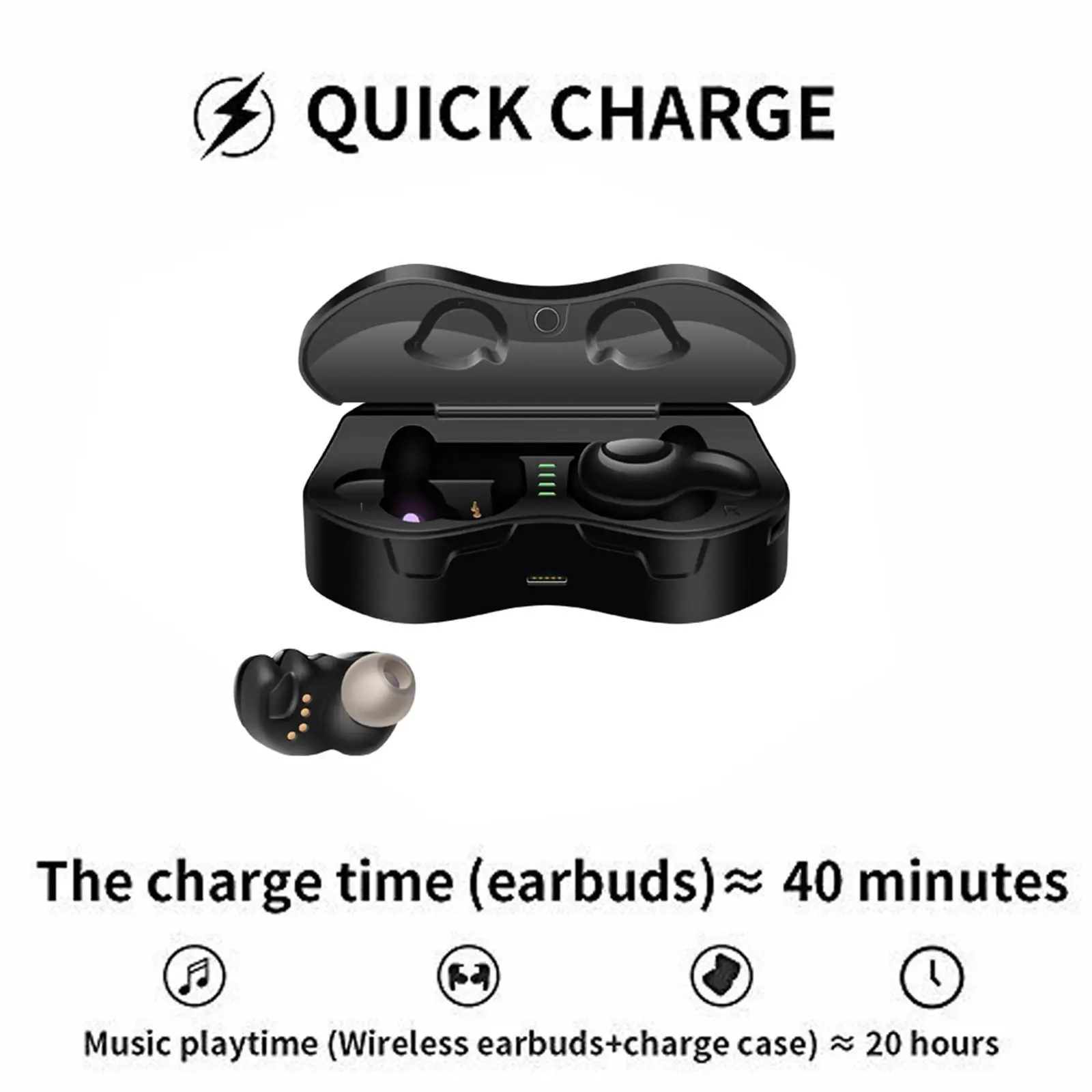 Беспроводные наушники TWS Twins Bluetooth V5.0 стереонаушники мини вкладыши с микрофоном