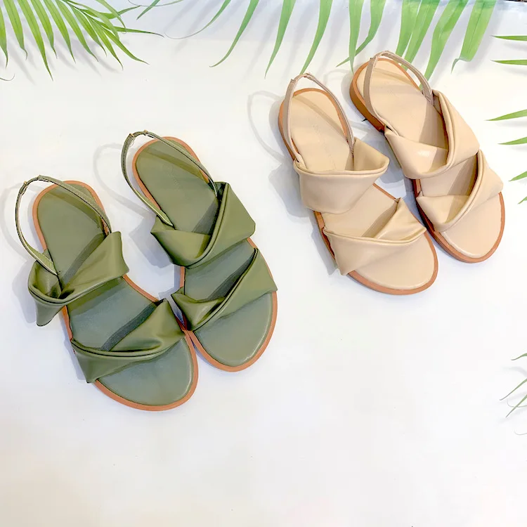 

Lady Roman Sandals Soft Insole Flat Heel Women Shoes Slides Slippers