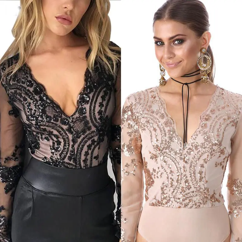 

Sexy Women Clubwear Sequined Playsuit Bodycon Party Jumpsuit Romper Trousers