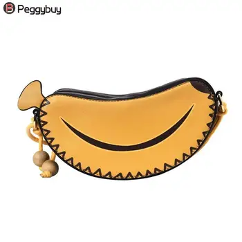 

Fashion Teenage Girls Cartoon Banana Shaped Shoulder Bags Satchel Personality Crossbody Bags for Women